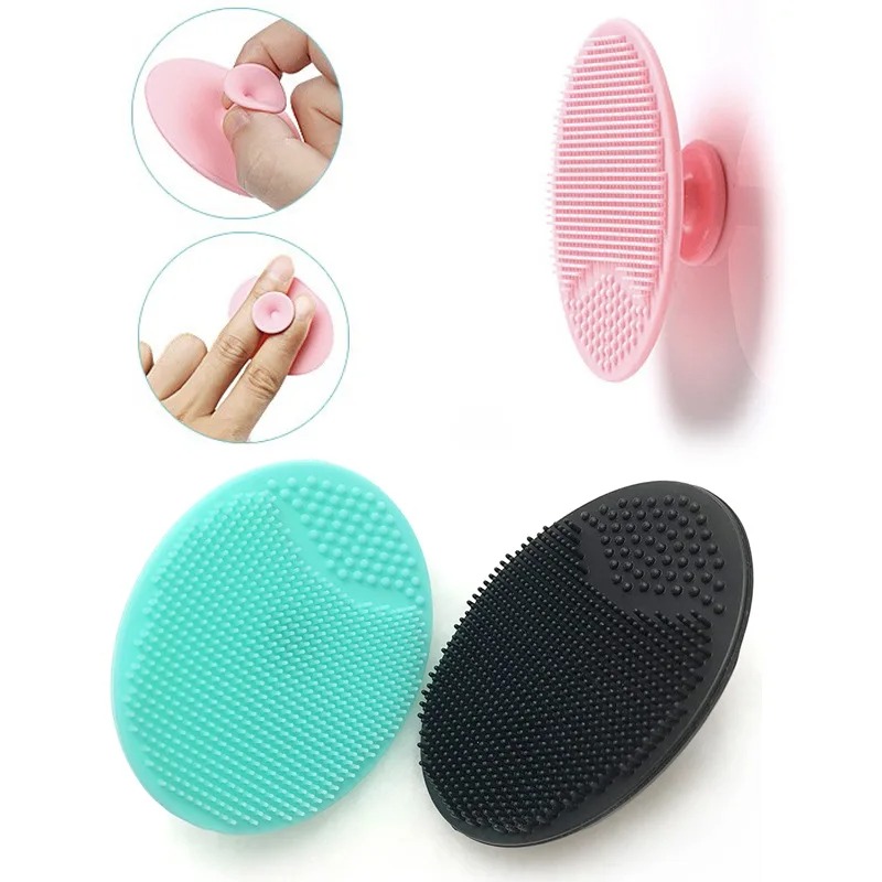 Silicone Face Scrubber Electric - 1/2 قطعة، فرشاة تدليك فروة الرأس