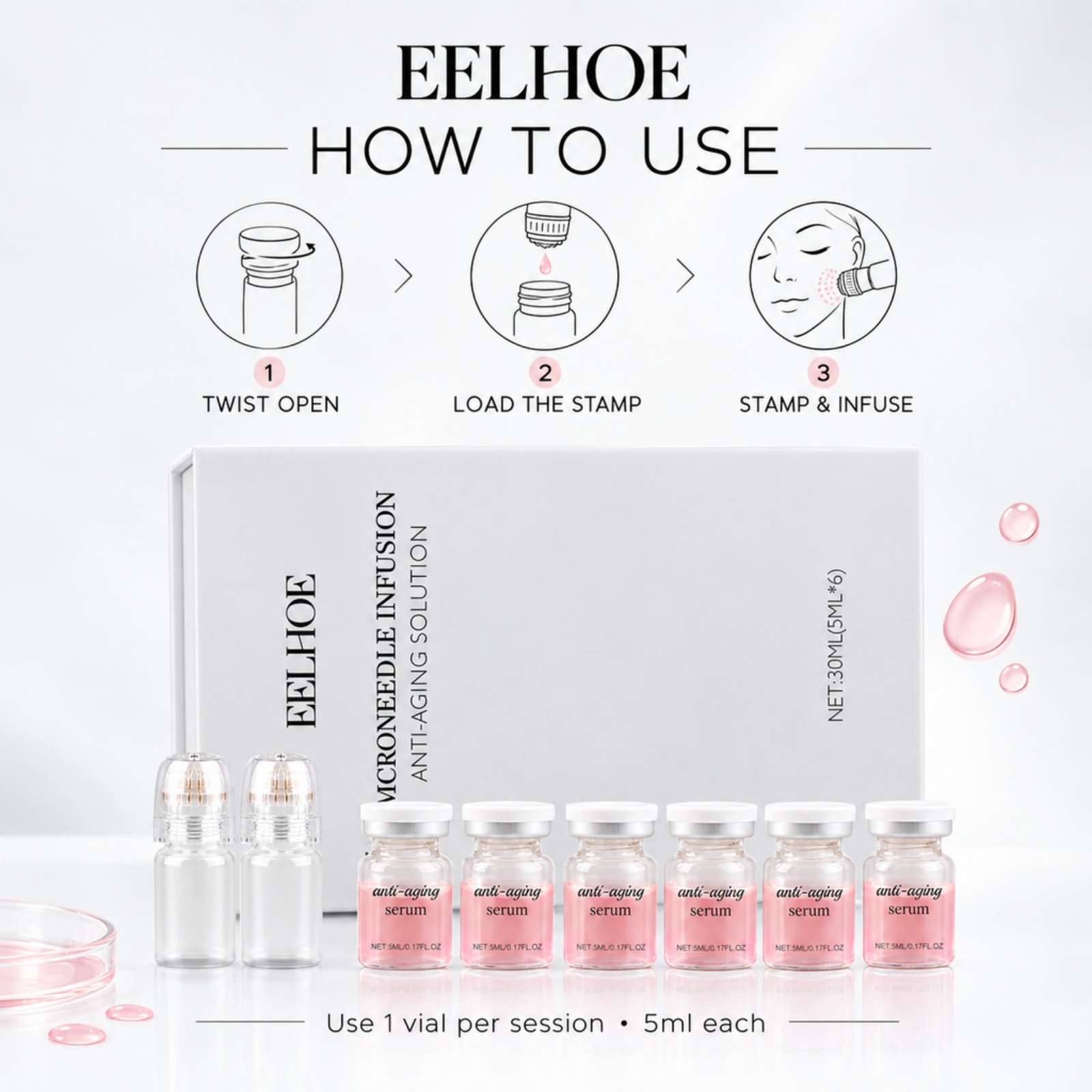 مجموعة سيروم الإبر الدقيقة 0.2 - مراجعة Hyaluronic Acid Facial Serum وسعره