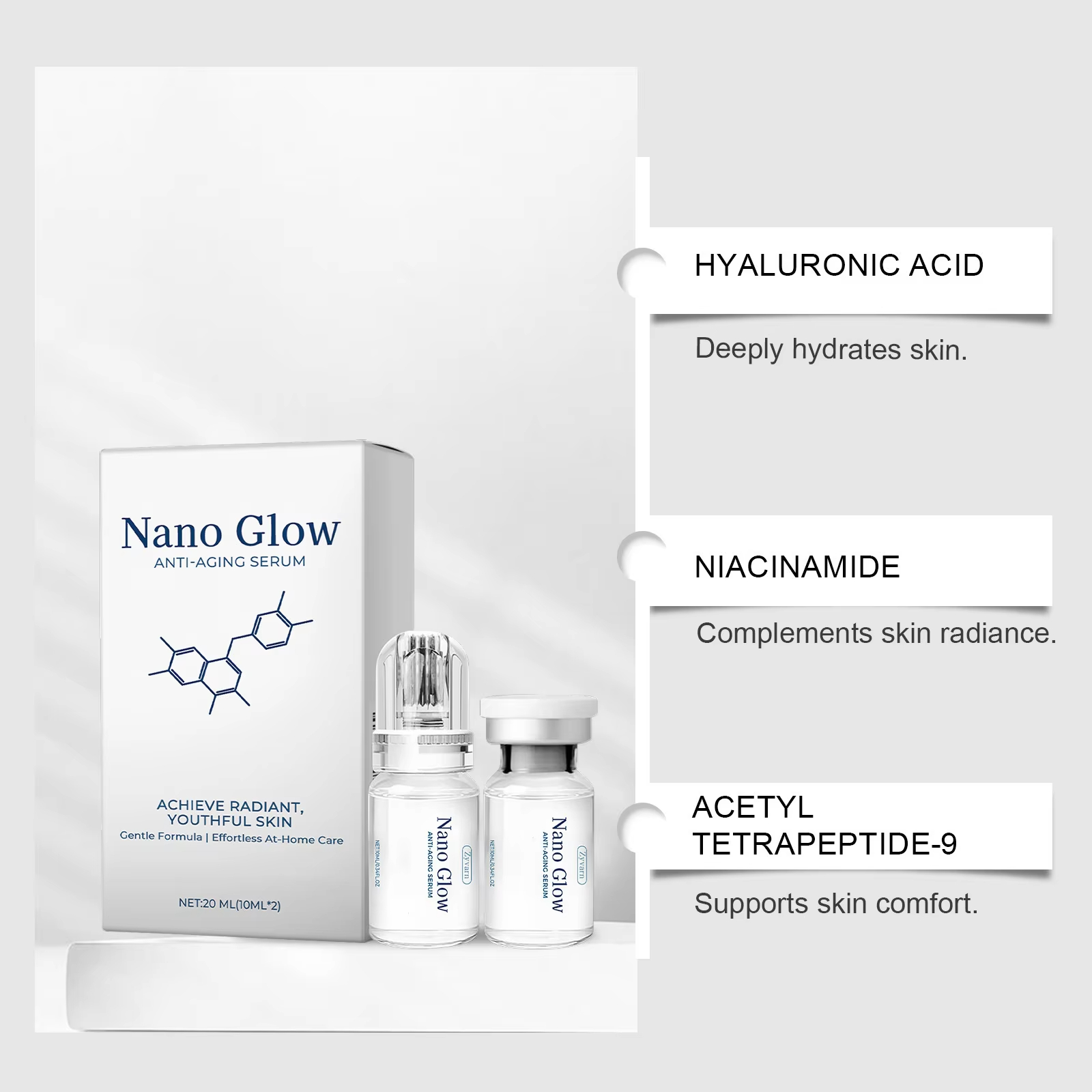 مجموعة سيروم الوجه بحجم 2*10 م - مراجعة Hyaluronic Acid Facial Serum وسعره