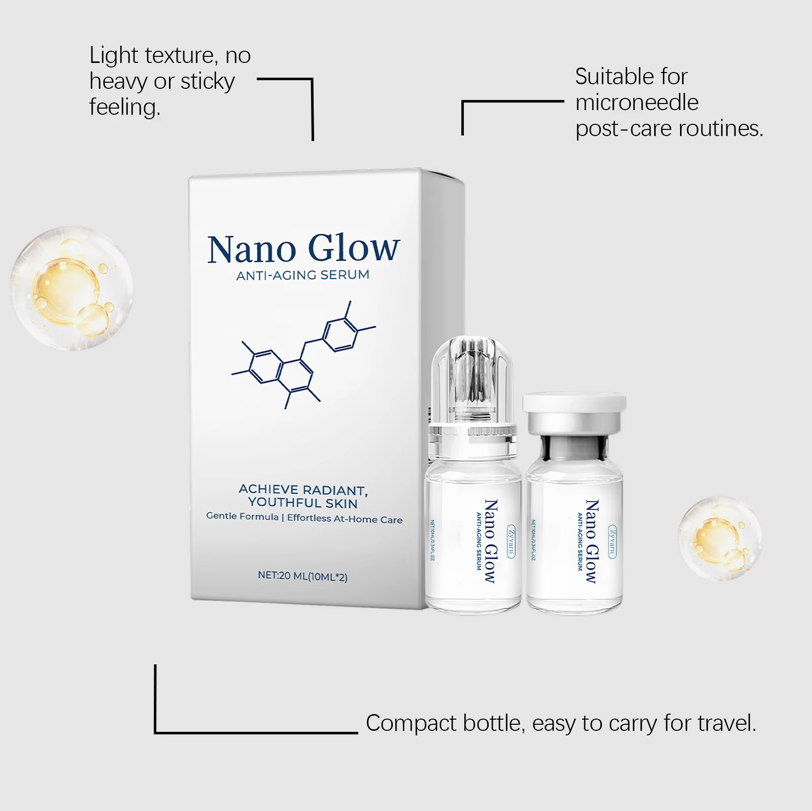 مجموعة سيروم الوجه بحجم 2*10 م - مراجعة Hyaluronic Acid Facial Serum وسعره